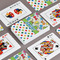 Dinosaur Print & Dots Playing Cards - Front & Back View