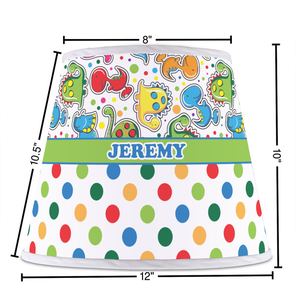 Dinosaur Print & Dots Poly Film Empire Lampshade - Dimensions