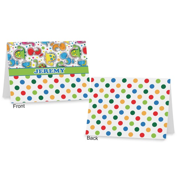 Dinosaur Print & Dots Postcard - Front and Back