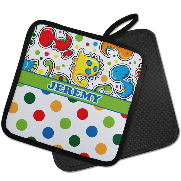 Dinosaur Print & Dots Pot Holders - PARENT MAIN