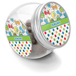 Dinosaur Print & Dots Puppy Treat Jar (Personalized)