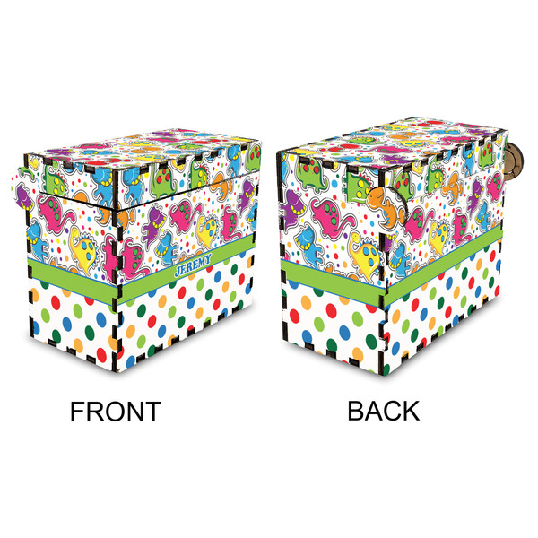 Dinosaur Print & Dots Recipe Box - Full Color - Approval