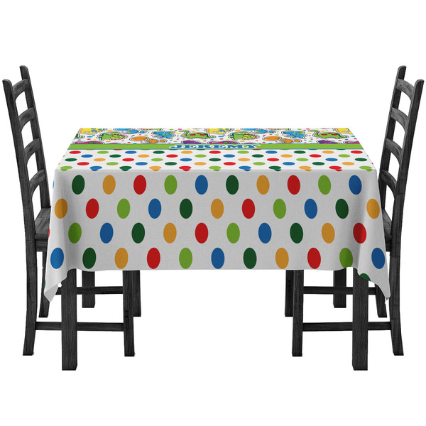 Custom Dinosaur Print & Dots Tablecloth (Personalized)