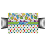 Dinosaur Print & Dots Tablecloth - 58"x58" (Personalized)