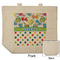 Dinosaur Print & Dots Reusable Cotton Grocery Bag - Front & Back View