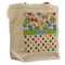 Dinosaur Print & Dots Reusable Cotton Grocery Bag - Front View