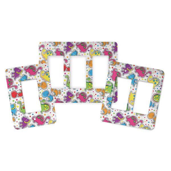 Dinosaur Print & Dots Rocker Light Switch Covers - Parent - ALL VARIATIONS