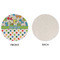 Dinosaur Print & Dots Round Linen Placemats - APPROVAL (single sided)