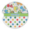 Dinosaur Print & Dots Sandstone Car Coaster - Single (Personalized)