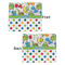 Dinosaur Print & Dots Security Blanket - Front & Back View