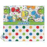 Dinosaur Print & Dots Security Blankets - Double Sided (Personalized)