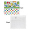 Dinosaur Print & Dots Security Blanket - Front & White Back View