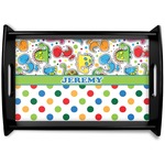 Dinosaur Print & Dots Wooden Tray (Personalized)