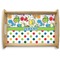 Dinosaur Print & Dots Natural Wooden Tray - Small (Personalized)