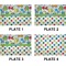 Dinosaur Print & Dots Set of Rectangular Appetizer / Dessert Plates (Approval)