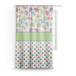 Dinosaur Print & Dots Sheer Curtain