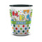 Dinosaur Print & Dots Ceramic Shot Glass - 1.5 oz - Two Tone - Set of 4 (Personalized)