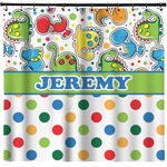 Dinosaur Print & Dots Shower Curtain - Custom Size (Personalized)