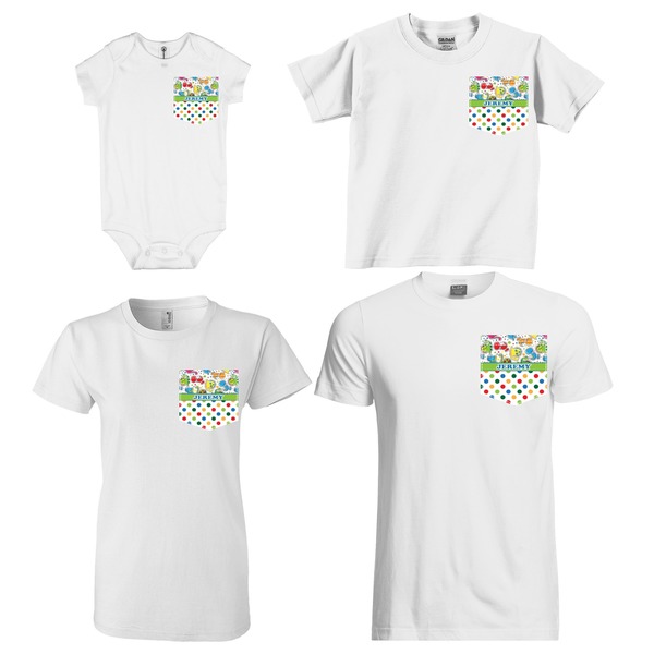 Dinosaur Print & Dots Sized Pockets on Various Products