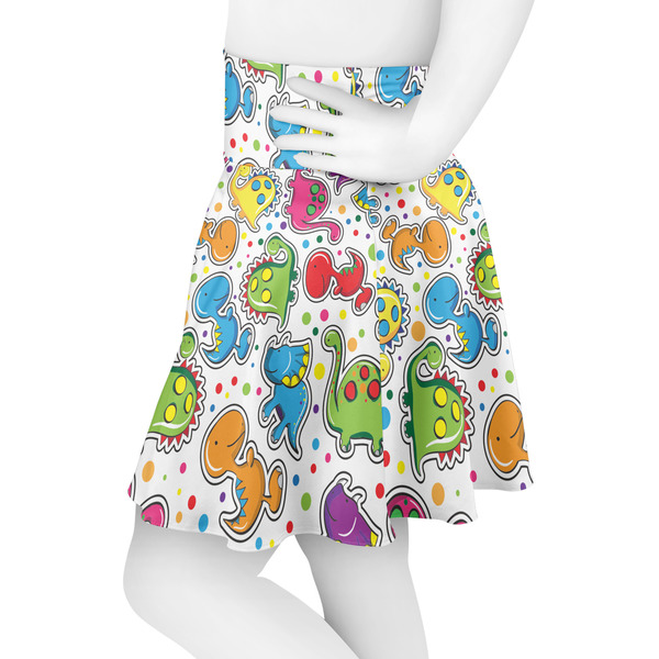 Dinosaur Print & Dots Skater Skirt - Side