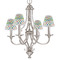Dinosaur Print & Dots Small Chandelier Shade - LIFESTYLE (on chandelier)