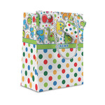 Dinosaur Print & Dots Small Gift Bag (Personalized)