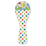 Dinosaur Print & Dots Ceramic Spoon Rest (Personalized)