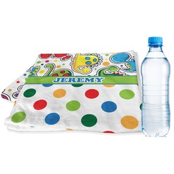 Dinosaur Print & Dots Sports & Fitness Towel (Personalized)