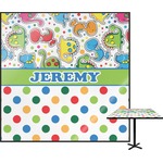 Dinosaur Print & Dots Square Table Top - 24" (Personalized)
