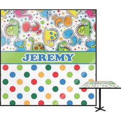 Dinosaur Print & Dots Square Table Top - 30" (Personalized)