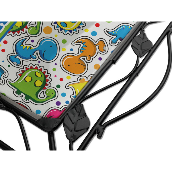 Dinosaur Print & Dots Square Trivet - Detail