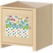 Dinosaur Print & Dots Square Wall Decal on Wooden Cabinet