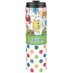 Dinosaur Print & Dots Stainless Steel Skinny Tumbler - 20 oz (Personalized)