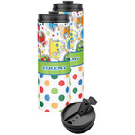 Dinosaur Print & Dots Stainless Steel Skinny Tumbler (Personalized)