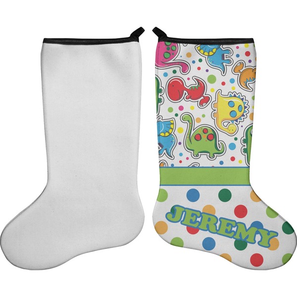 Dinosaur Print & Dots Stocking - Single-Sided - Approval