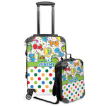 Dinosaur Print & Dots Kids 2-Piece Luggage Set - Suitcase & Backpack (Personalized)