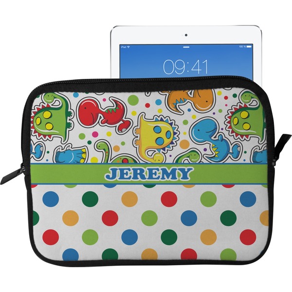 Dinosaur Print & Dots Tablet Sleeve (Medium)