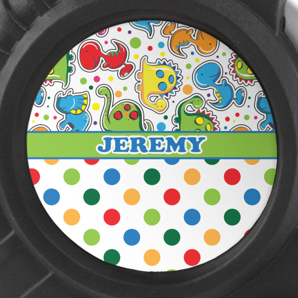 Dinosaur Print & Dots Tape Measure - 25ft - detail