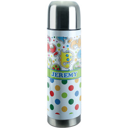 Dinosaur Print & Dots Stainless Steel Thermos (Personalized)