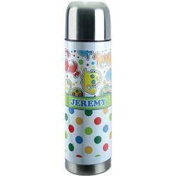 Dinosaur Print & Dots Stainless Steel Thermos (Personalized)
