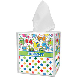 Dinosaur Print & Dots Tissue Box Cover (Personalized)