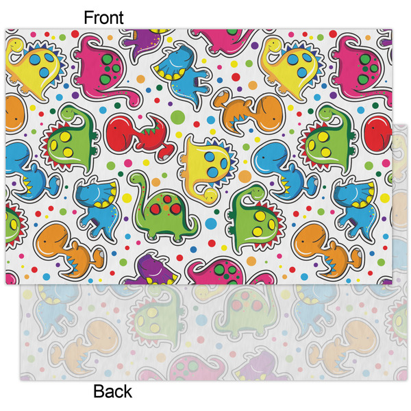 Dinosaur Print & Dots Tissue Paper - Heavyweight - XL - Front & Back