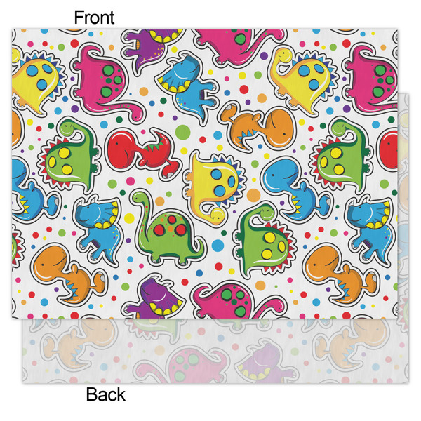 Dinosaur Print & Dots Tissue Paper - Lightweight - Medium - Front & Back