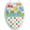 Dinosaur Print & Dots Toilet Seat Decal - Elongated (Personalized)