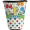 Dinosaur Print & Dots Waste Basket - Double Sided (Black) (Personalized)