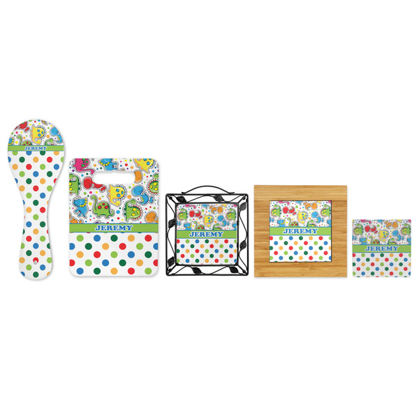 Dinosaur Print & Dots Trivets
