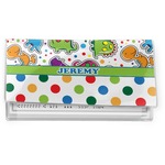 Dinosaur Print & Dots Vinyl Checkbook Cover (Personalized)
