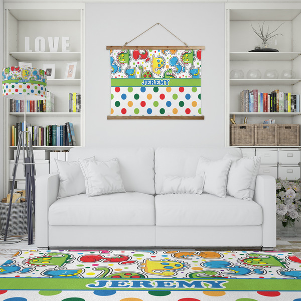 Dinosaur Print & Dots Wall Hanging Tapestry - IN CONTEXT