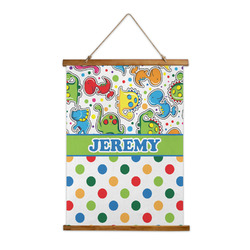 Dinosaur Print & Dots Wall Hanging Tapestry (Personalized)