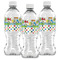 Dinosaur Print & Dots Water Bottle Labels - Front View